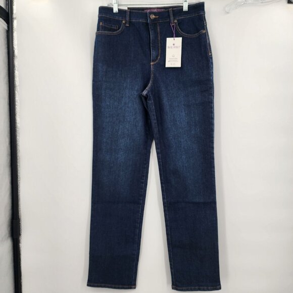 GLORIA VANDERBILT Amanda High Rise Mom Dark Wash Blue Jeans 10 NWT - Picture 2 of 9